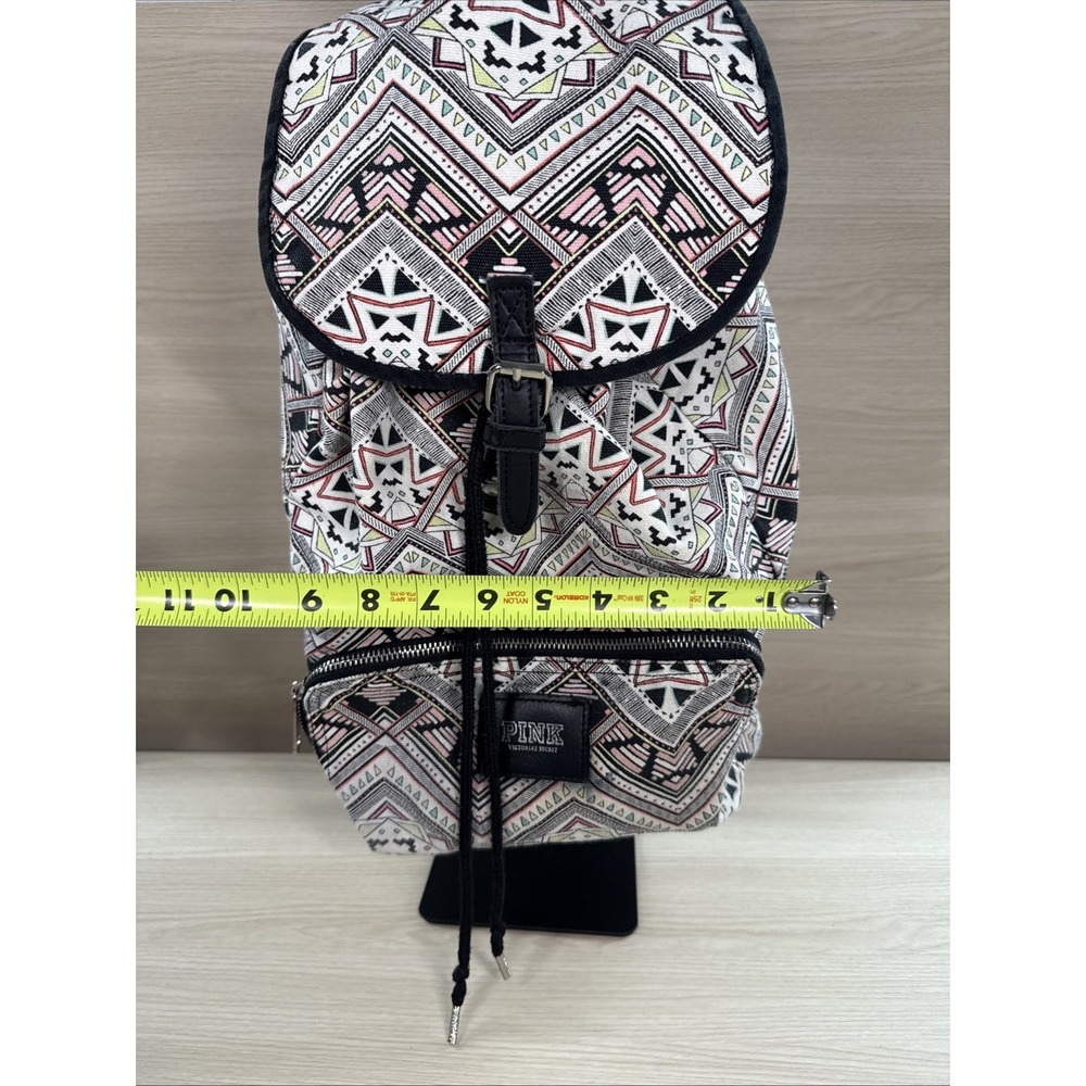 PINK Victoria's Secret Backpack Drawstring Tribal Aztec Colorful Festival School - Picture 2 of 7